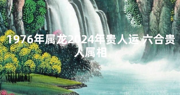 1976年属龙2024年贵人运 六合贵人属相